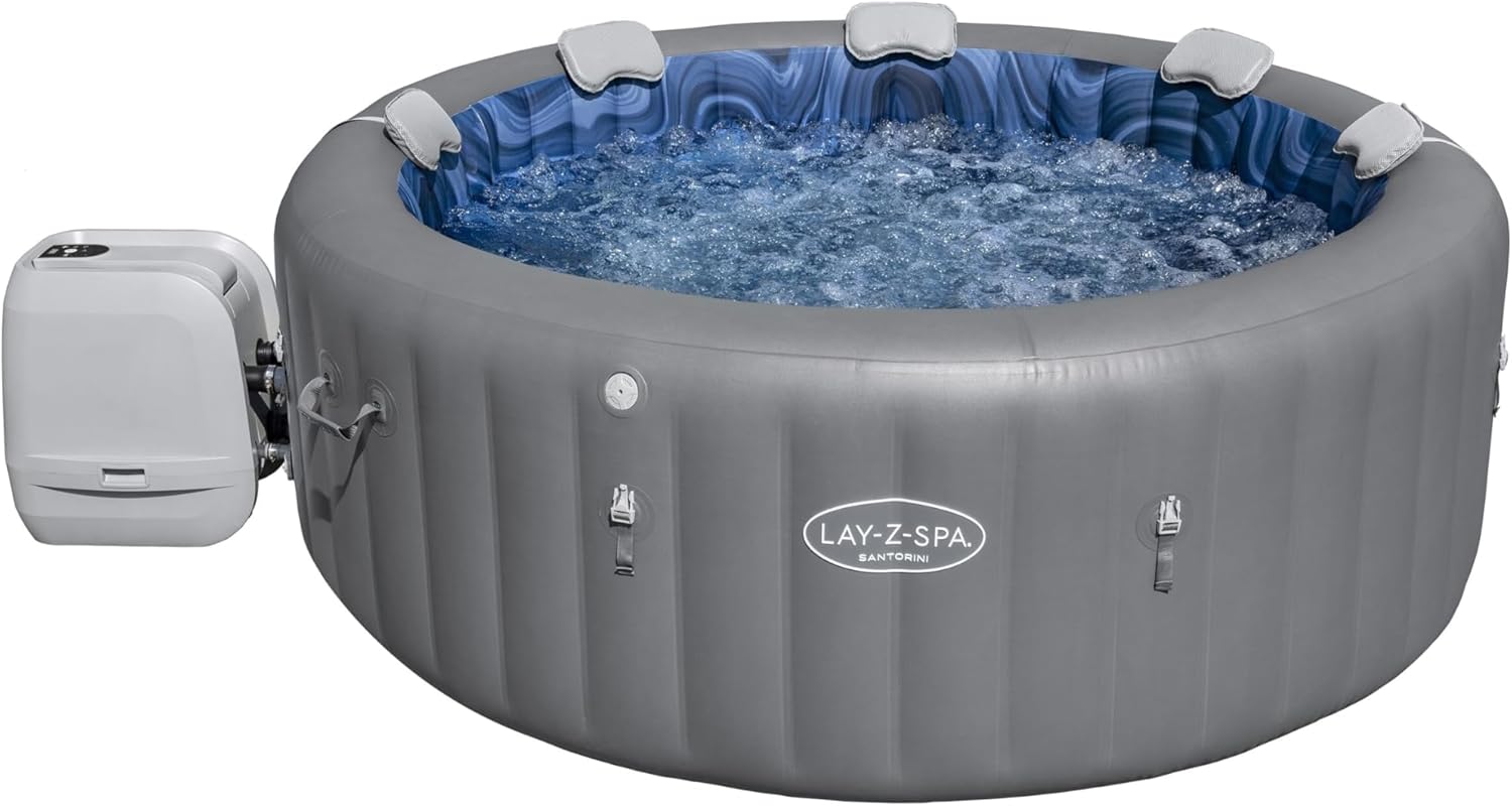 Bestway - LAY-Z-SPA Santorini Hydrojet Pro - 216x80cm - 5-7 personnes - BWSHS21680