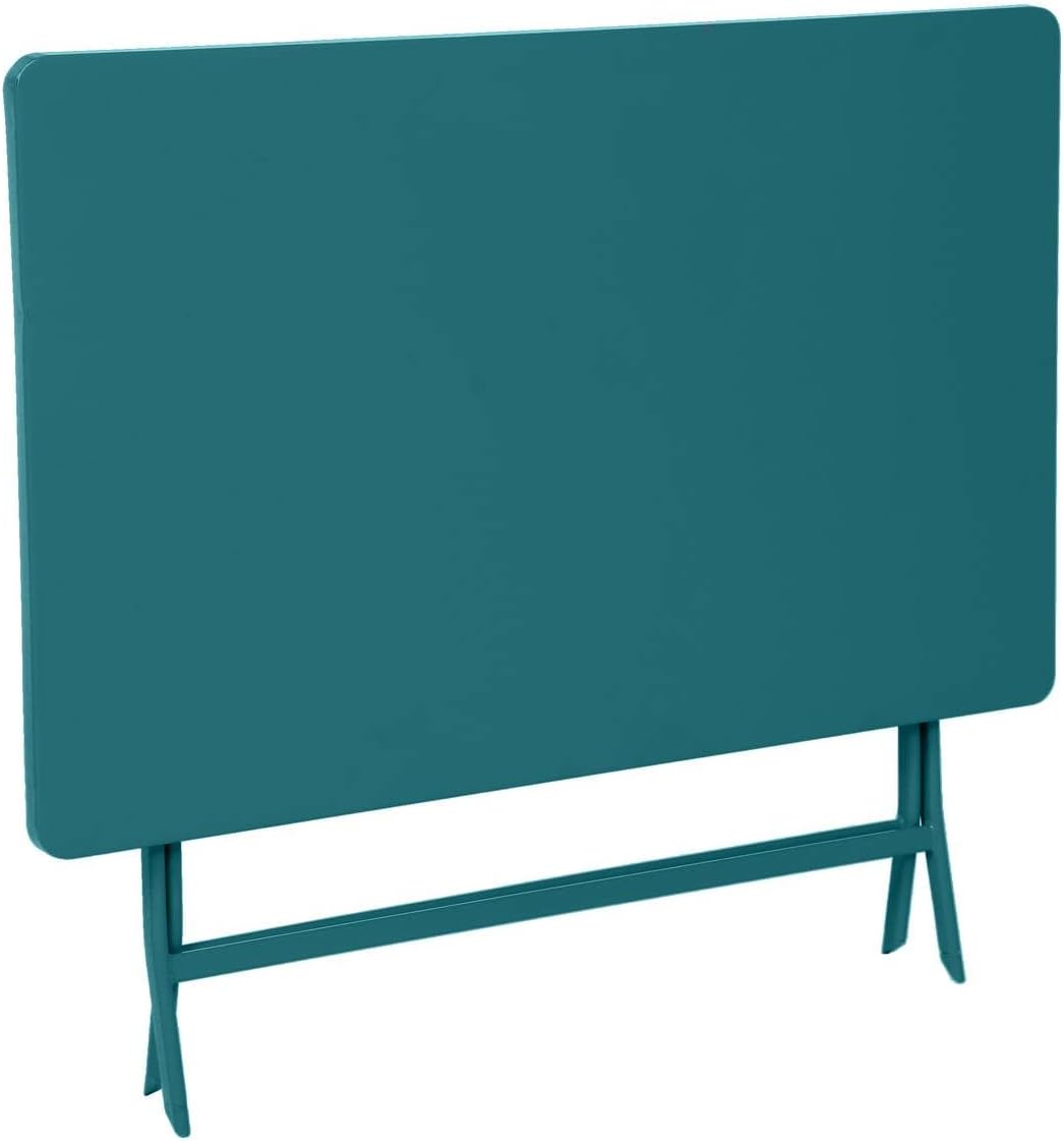 Hespéride - Greensboro - 120x70cm - table pliante 4 places acier bleu