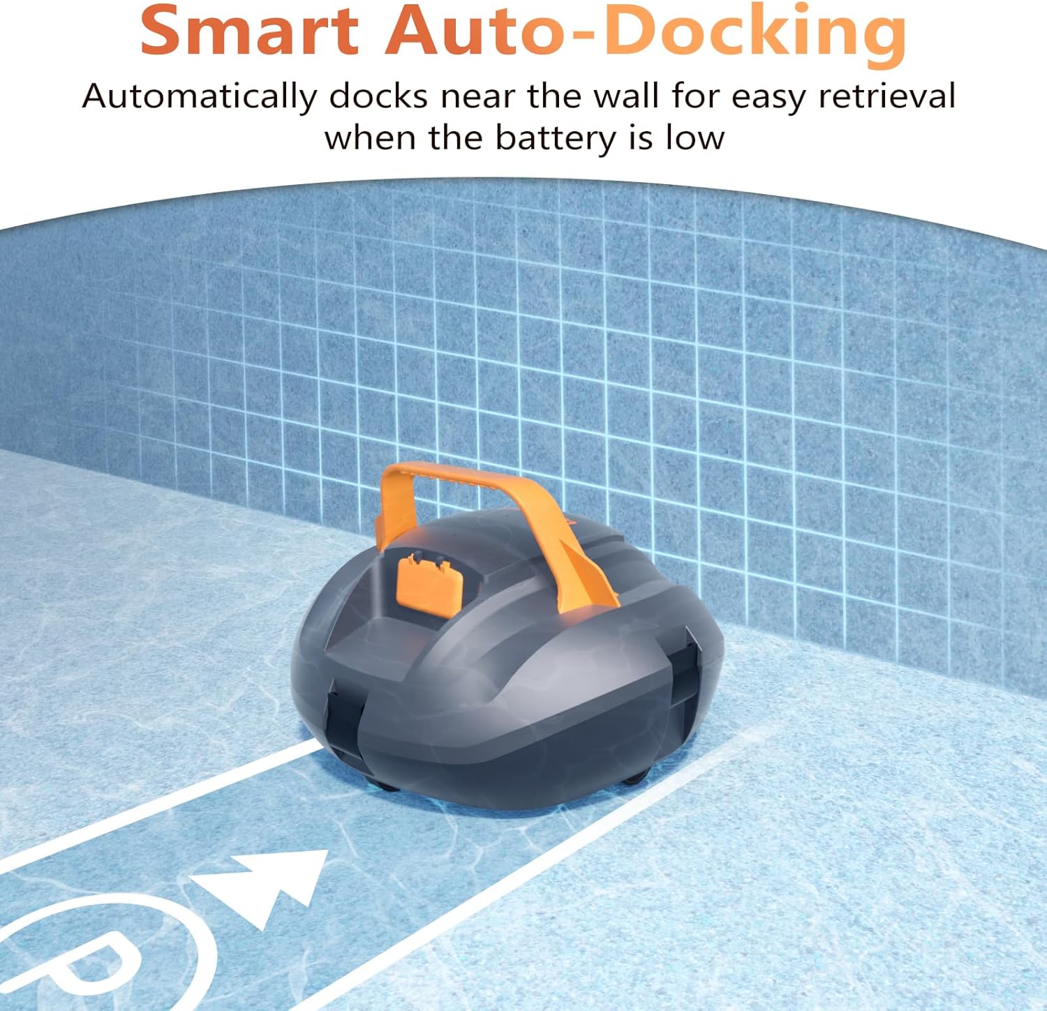 CoasTeering - Robot piscine sans fil, 120min, 4500mAh, charge rapide, 80m² - 2026