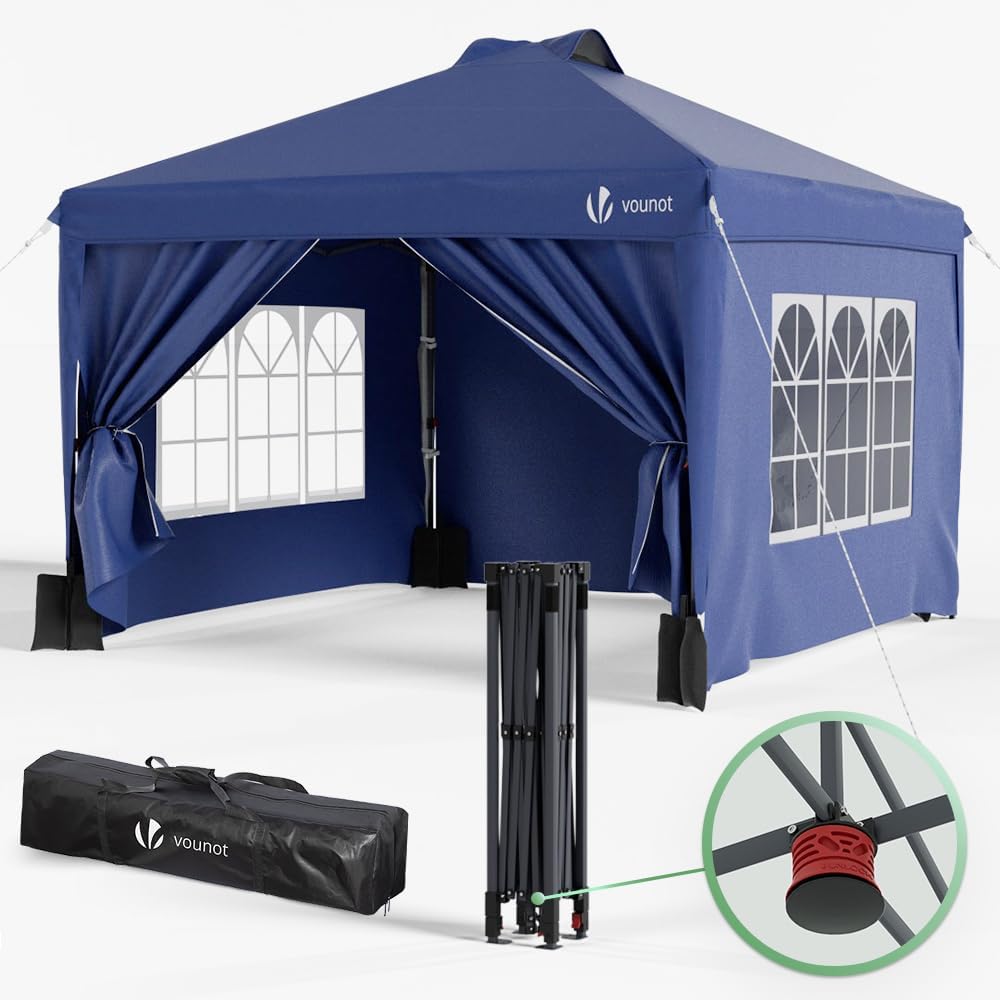 VOUNOT - tonnelle pliante 3x3m - imperméable, anti-UV, réglable