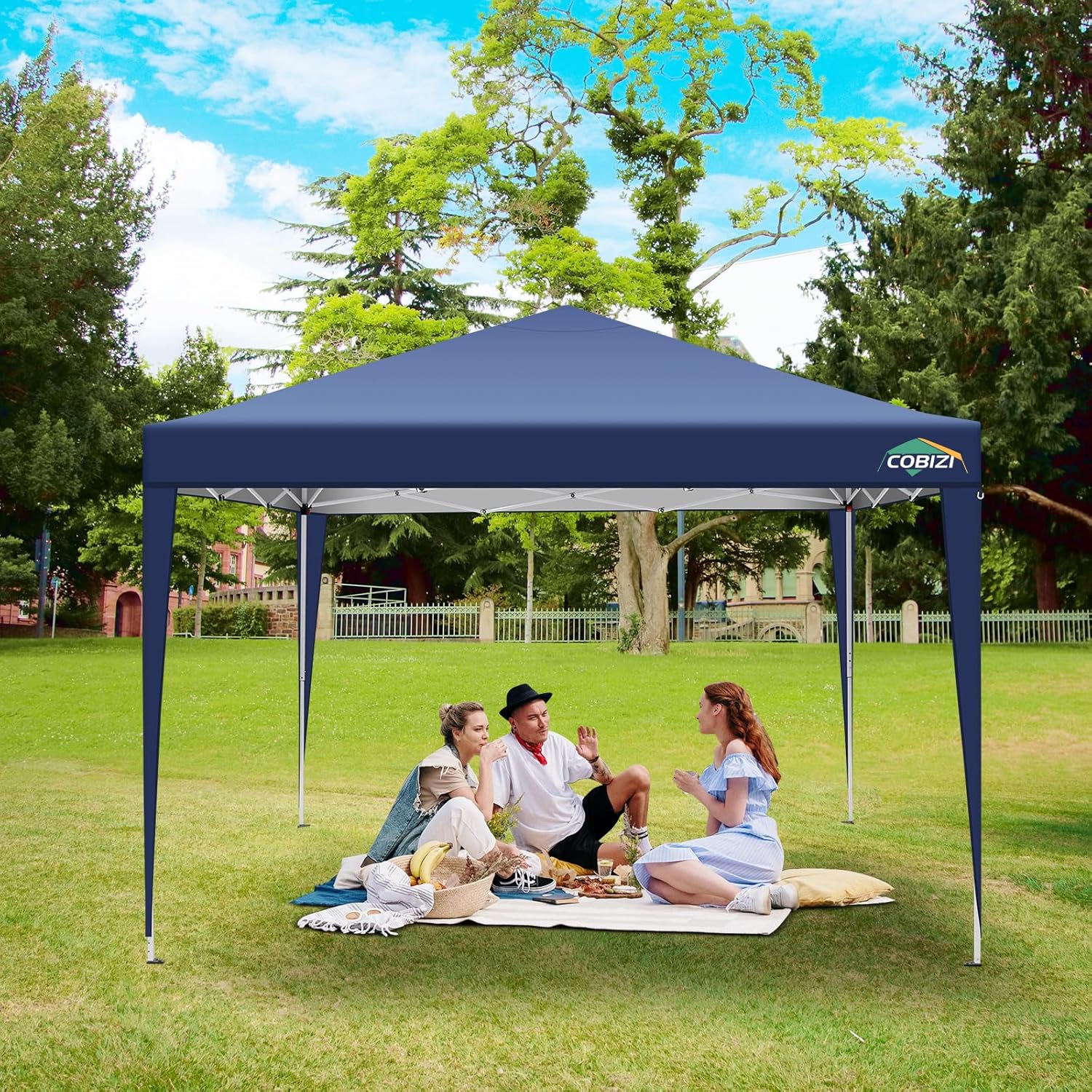 COBIZI - tonnelle de jardin série 3x3m - imperméable, 4 panneaux amovibles