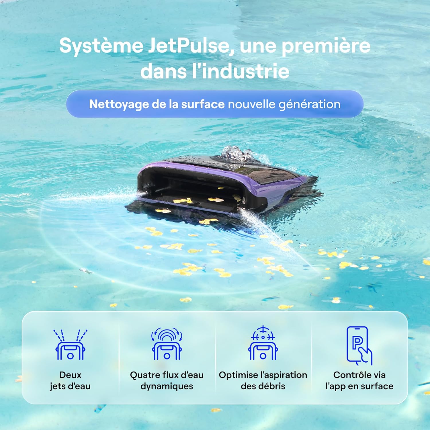 Beatbot - Sora 70 - 300 m² - Robot piscine 4-en-1, 10 000mAh, 6L, 25700LPH