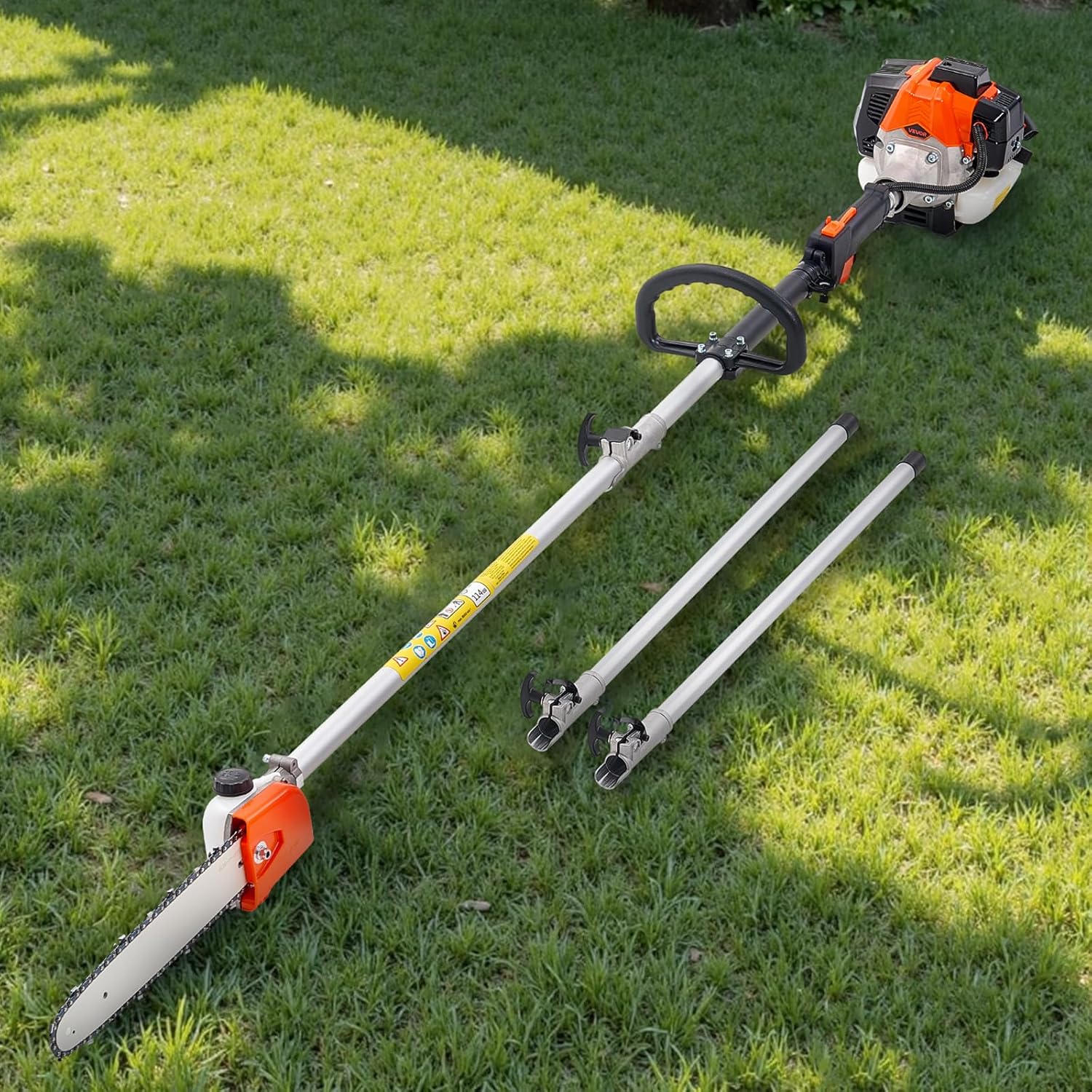 VEVOR - élagueuse thermique 25cc - perche extensible 2,12-3,62m, guide 30,5cm, réservoir 650ml