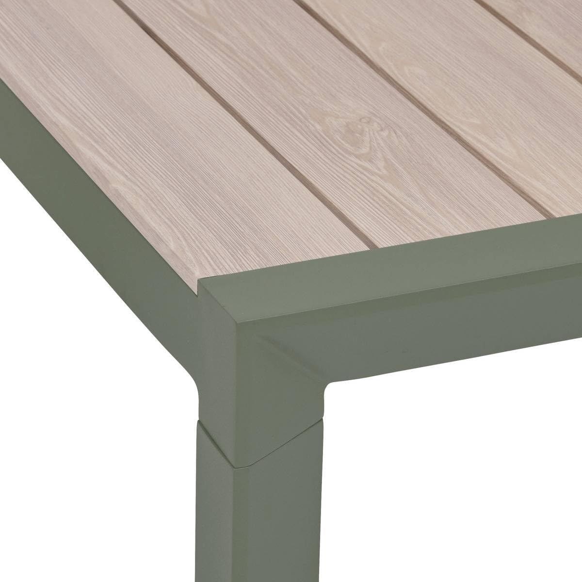 Hespéride - Table Evasion 6 places - 180x90 cm - alu beige lin/laurier