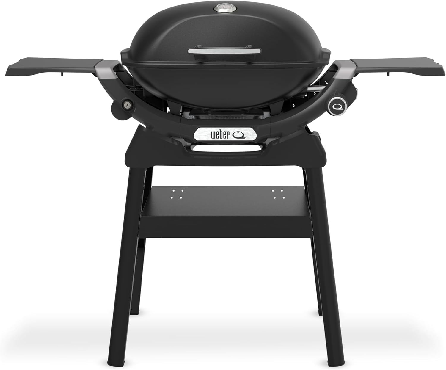 Weber - Q 2200N série barbecue gaz, compact, fonte émaillée, brûleur puissant, tablettes, noir minuit, Q2200N