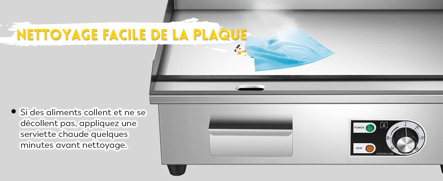 Moongiantgo Plancha Électrique Professionnelle 22" 3000w