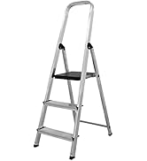 Amig - Échelle Pliable 3 marches de 8 cm de Largeur | Escabeau Antidérapant avec Poignée | Légère...