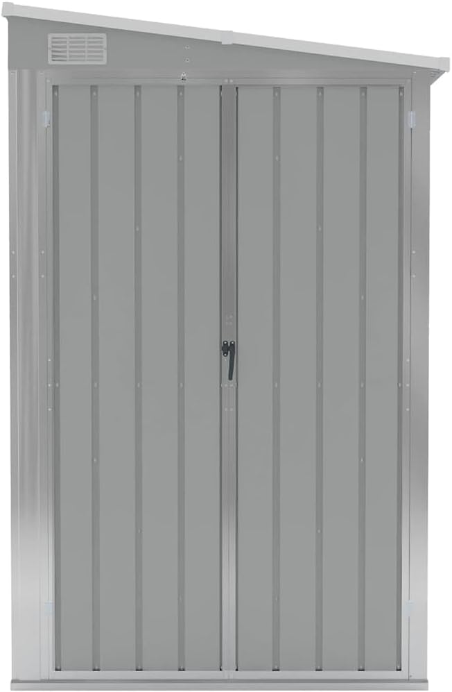 Générique Remise de Jardin Murale Gris 118x100x178 cm Acier galvanisé,Structures extérieures, Cabanes & abris de Jardin,316218