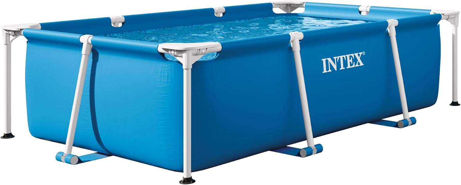 Intex Piscine Metal Frame Junior rectangulaire Tubulaire (l) 2,20 x (l) 1,50 x (h) 0,60m