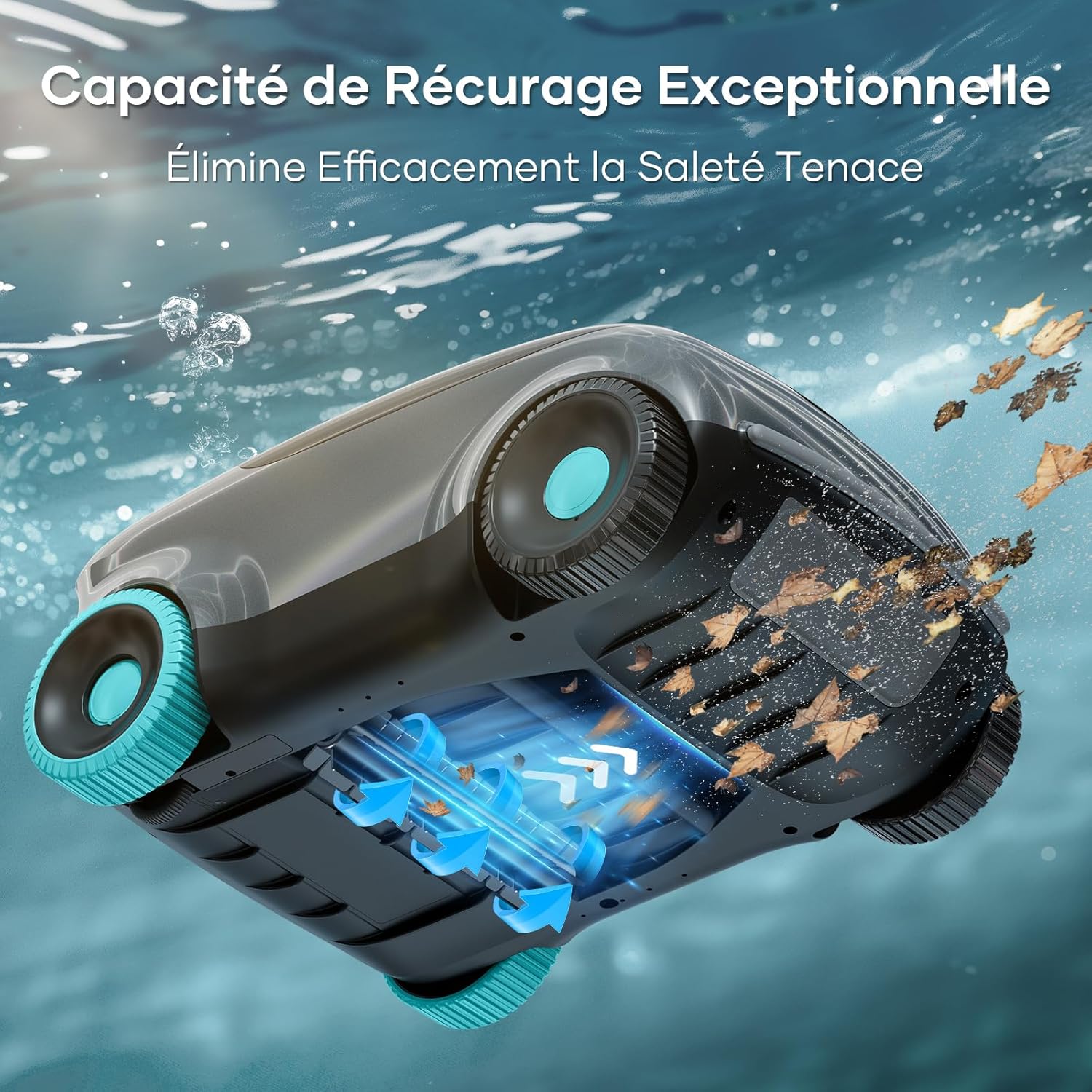 AIPER - Robot piscine sans fil - 100-130 min autonomie, filtration avancée, stationnement auto