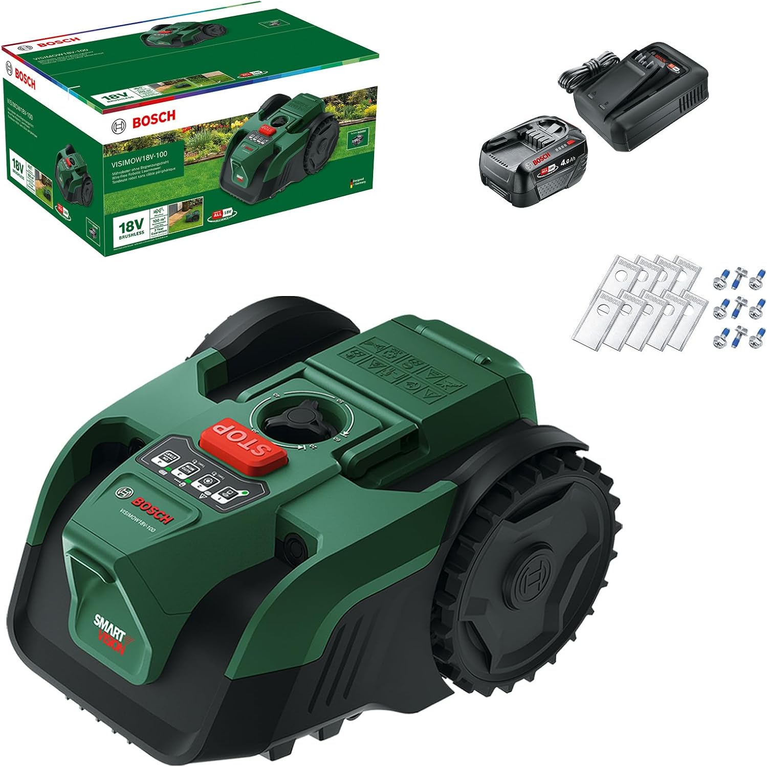 Bosch - VISIMOW série - 16 cm, 20-60 mm - robot tondeuse sans-fil - VISIMOW18V-100