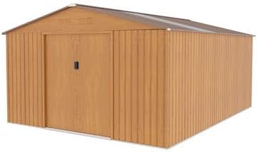 OOGarden - abri de jardin métal imitation bois 15m² puits de lumière