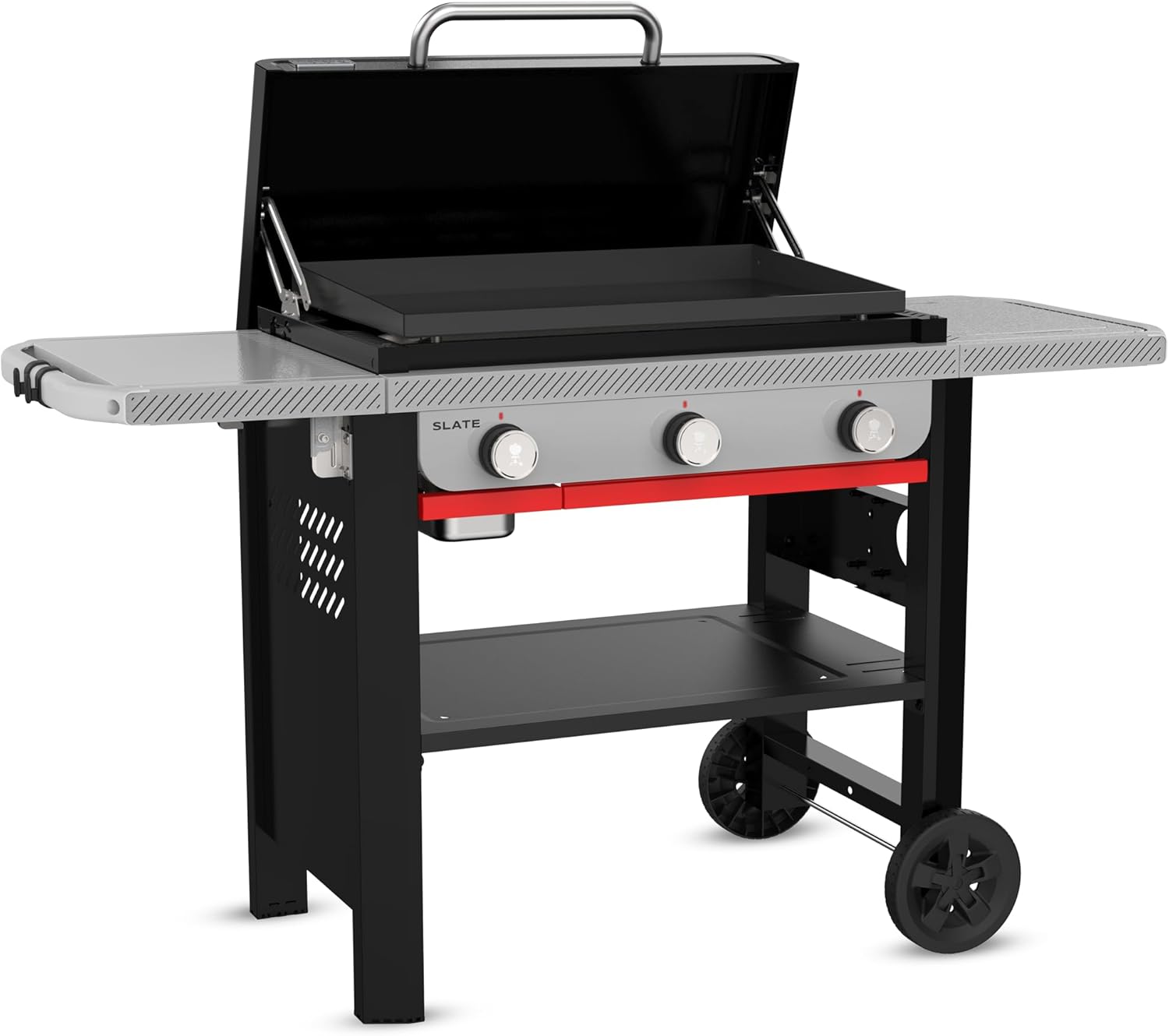 Weber - Plancha Premium - 71 cm - 3 brûleurs, surface émaillée, chaleur homogène, GPD71