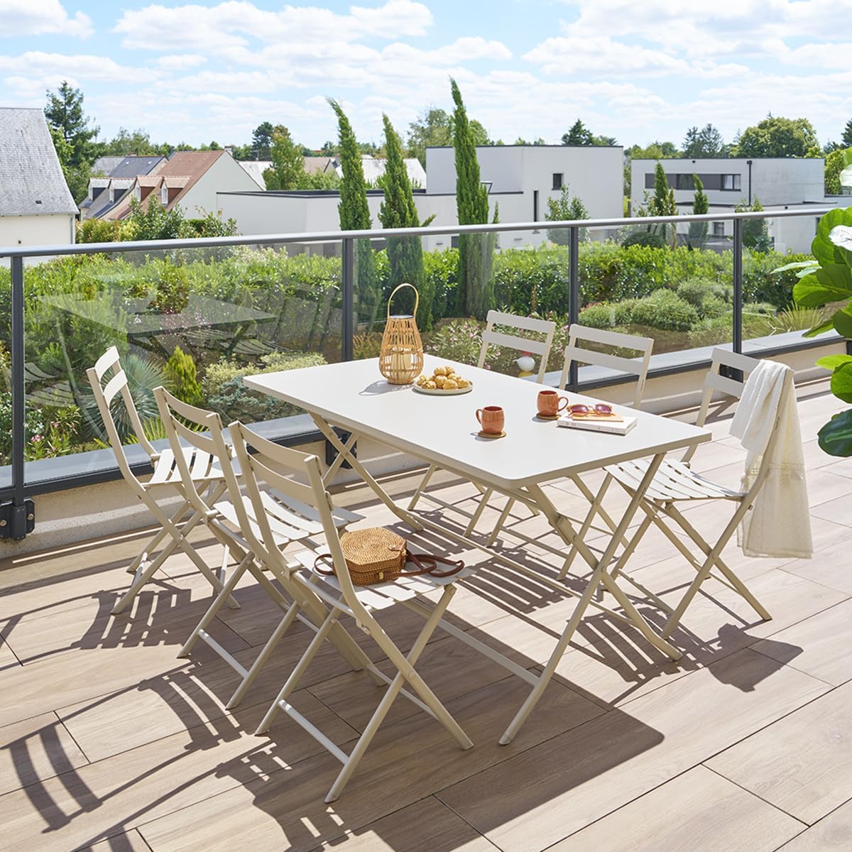 Hespéride - Greensboro - table pliante rectangulaire 6 places - acier epoxy antirouille