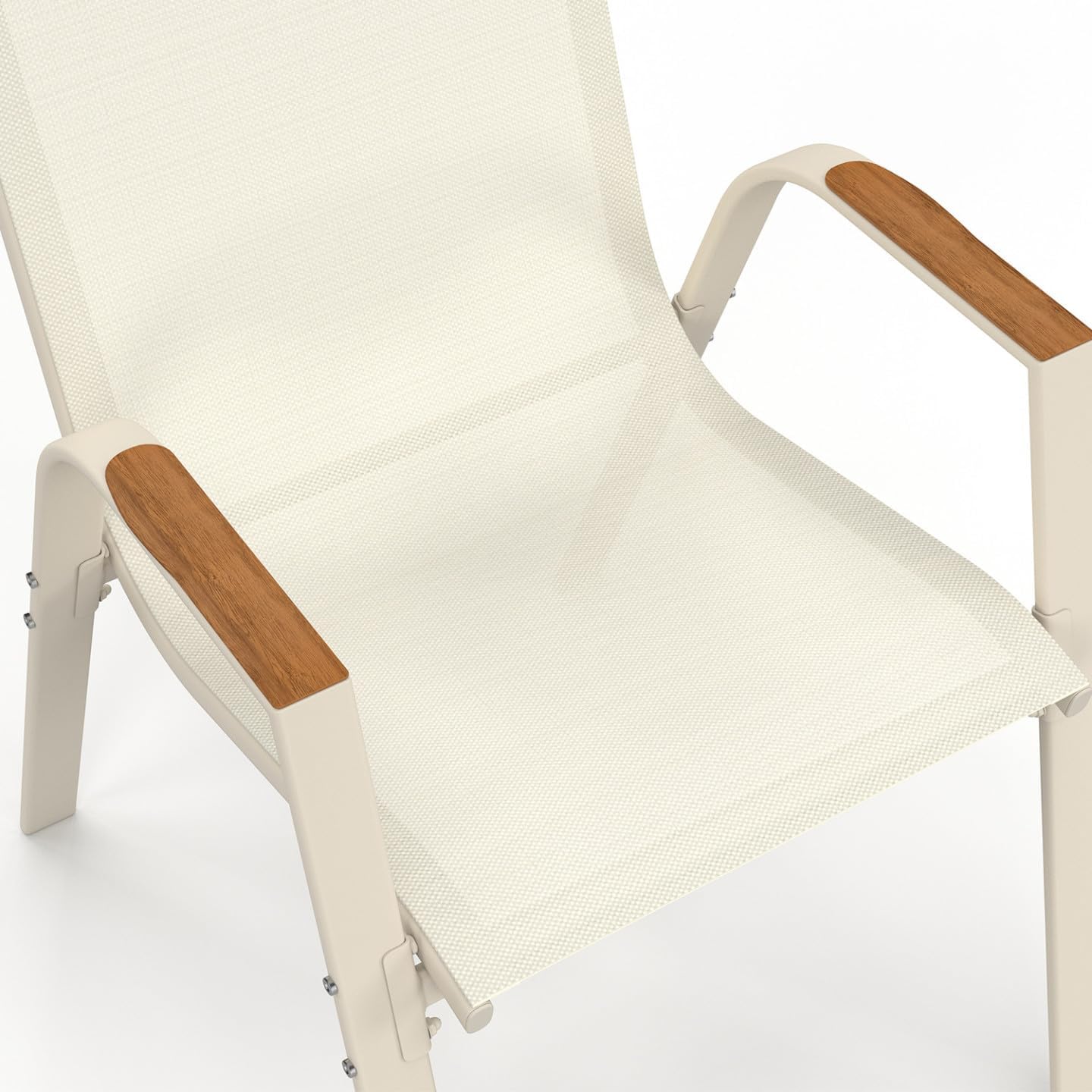 IDMarket - Noumea Salon jardin 190 cm verre-bois, 8 chaises empilables