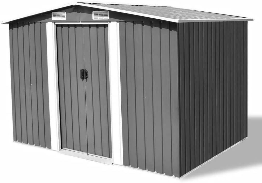 Tidyard - Catherinol Abri de Jardin Métal Gris 257x205x178 cm – spacieux