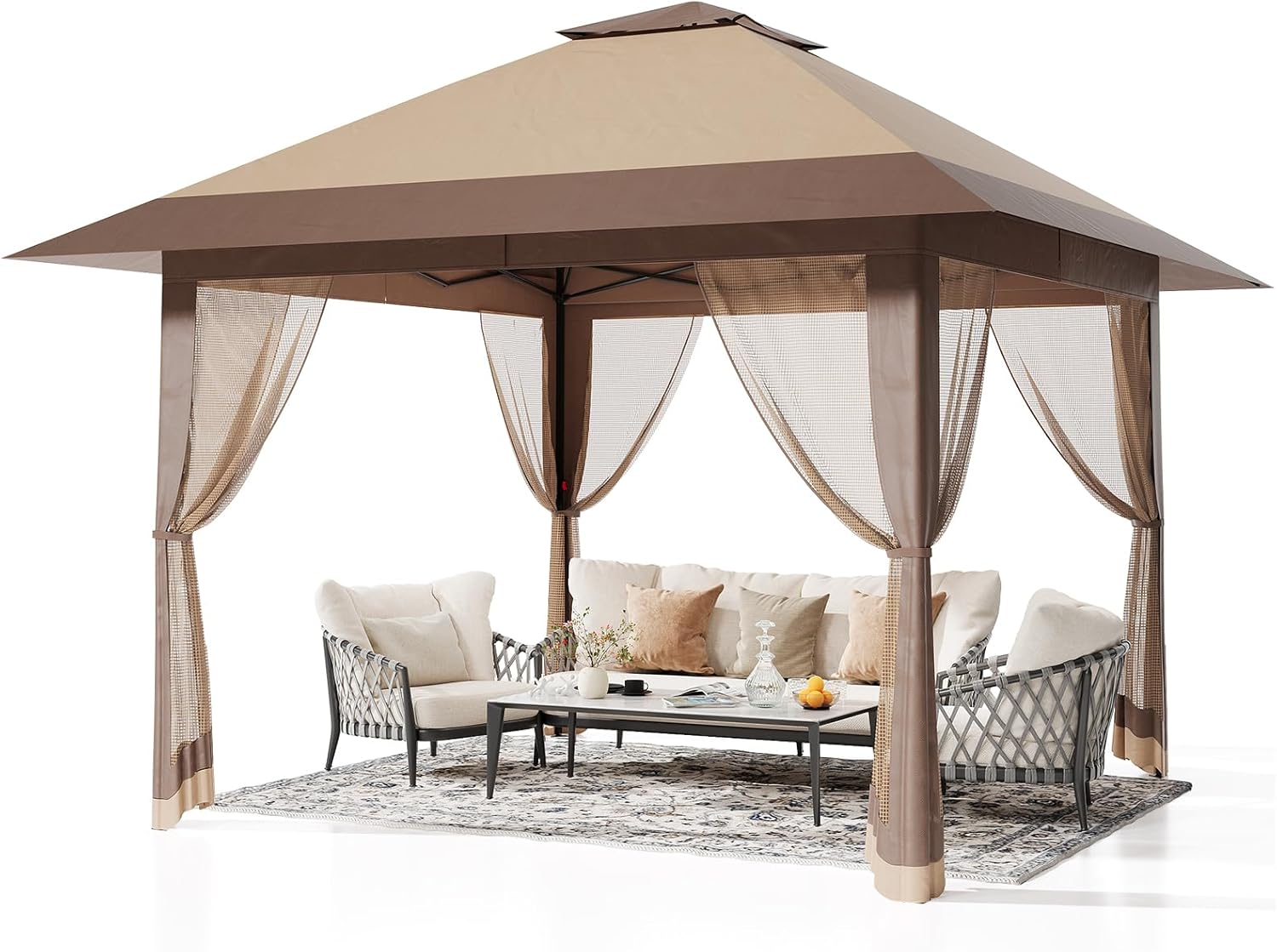 Garvee - Abri de jardin Pop-up - 3x4m - moustiquaire, tente extérieure