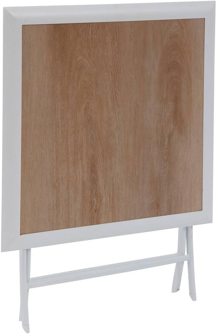 Hespéride - Azua - 70x70 cm - table pliante 2 places aluminium Blanc