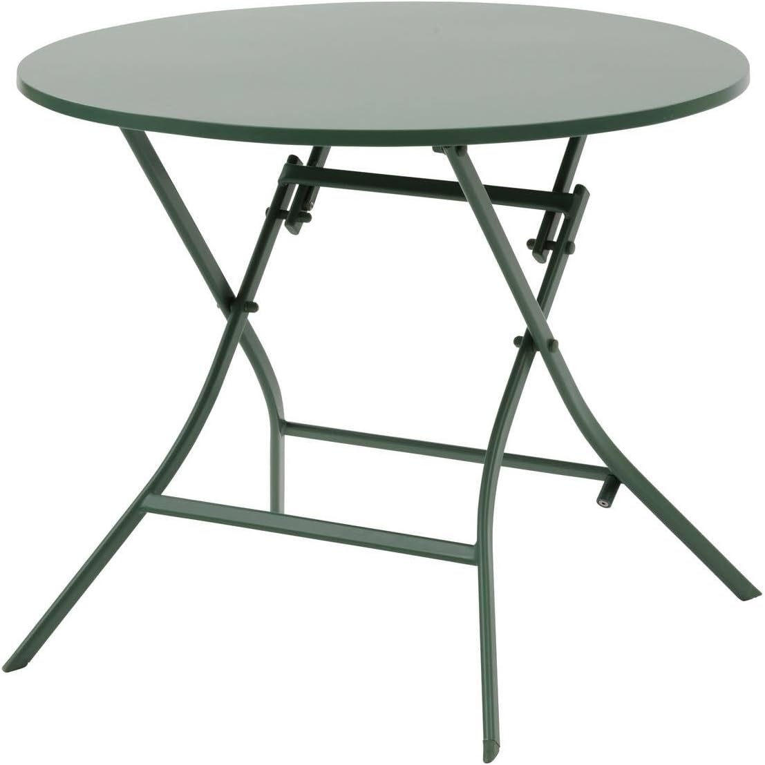 Hespéride - Greensboro - table pliante acier 4 places, vert olive