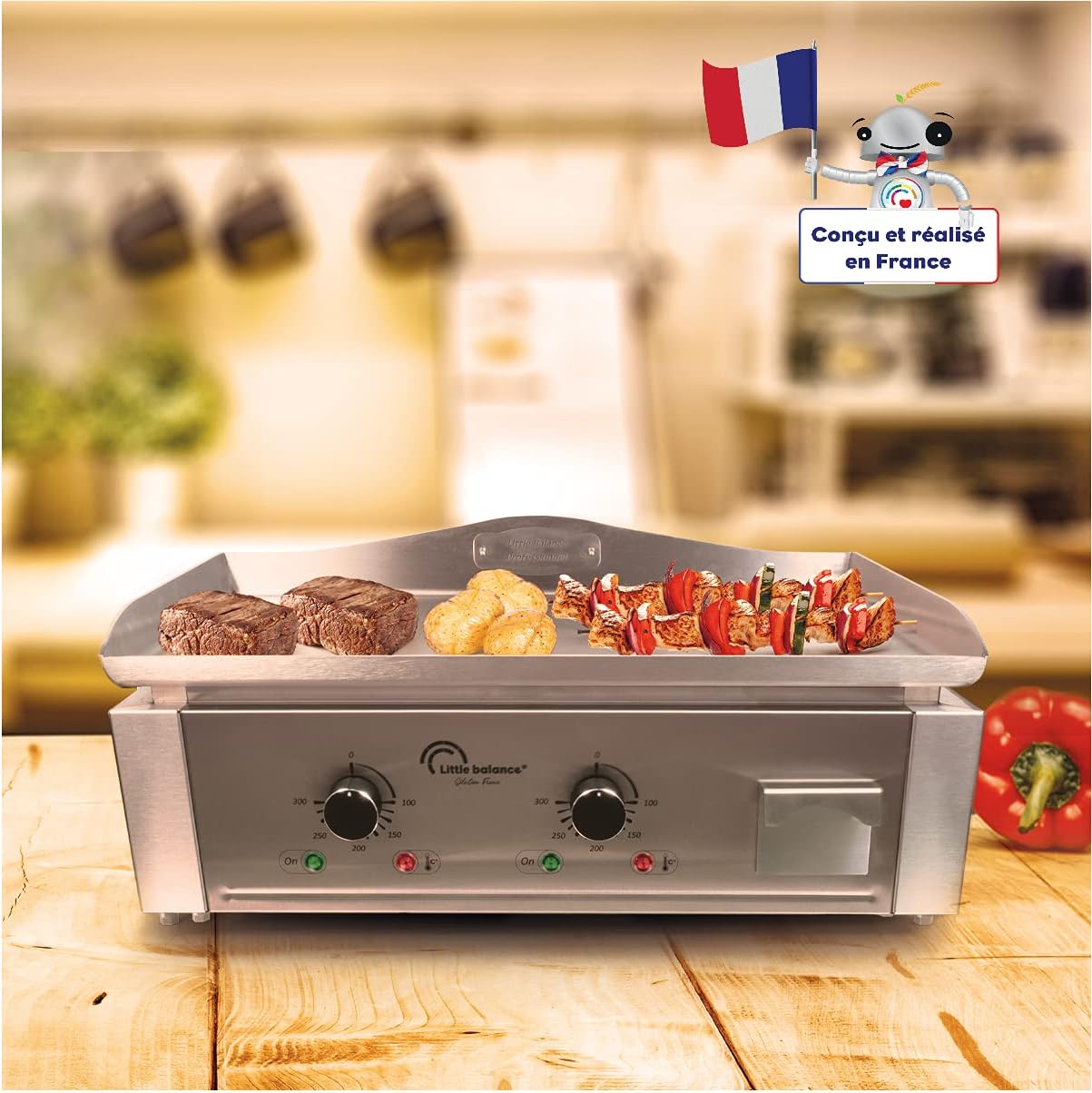 LITTLE BALANCE - Aquitaine Pro série - inox - 2 zones, 3500W - 8476