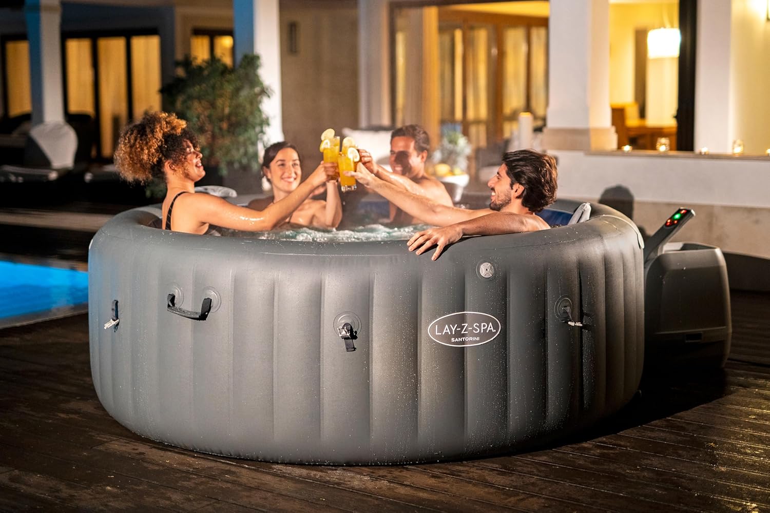 Bestway - Spa Santorini Smart HydroJet Pro - 216x216x80cm - 5 à 7 personnes, contrôle par application