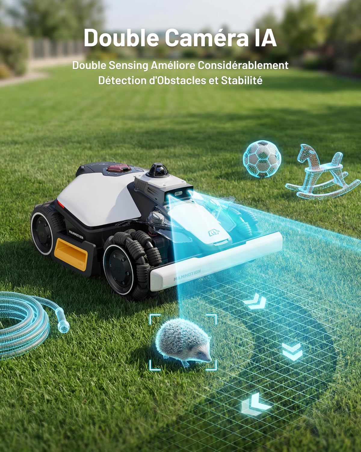 Mammotion - Luba Mini 2 AWD - 1500m² - LiDAR, double caméra IA, DropMow, 80% pente - LUBA Mini 2 AWD 1500