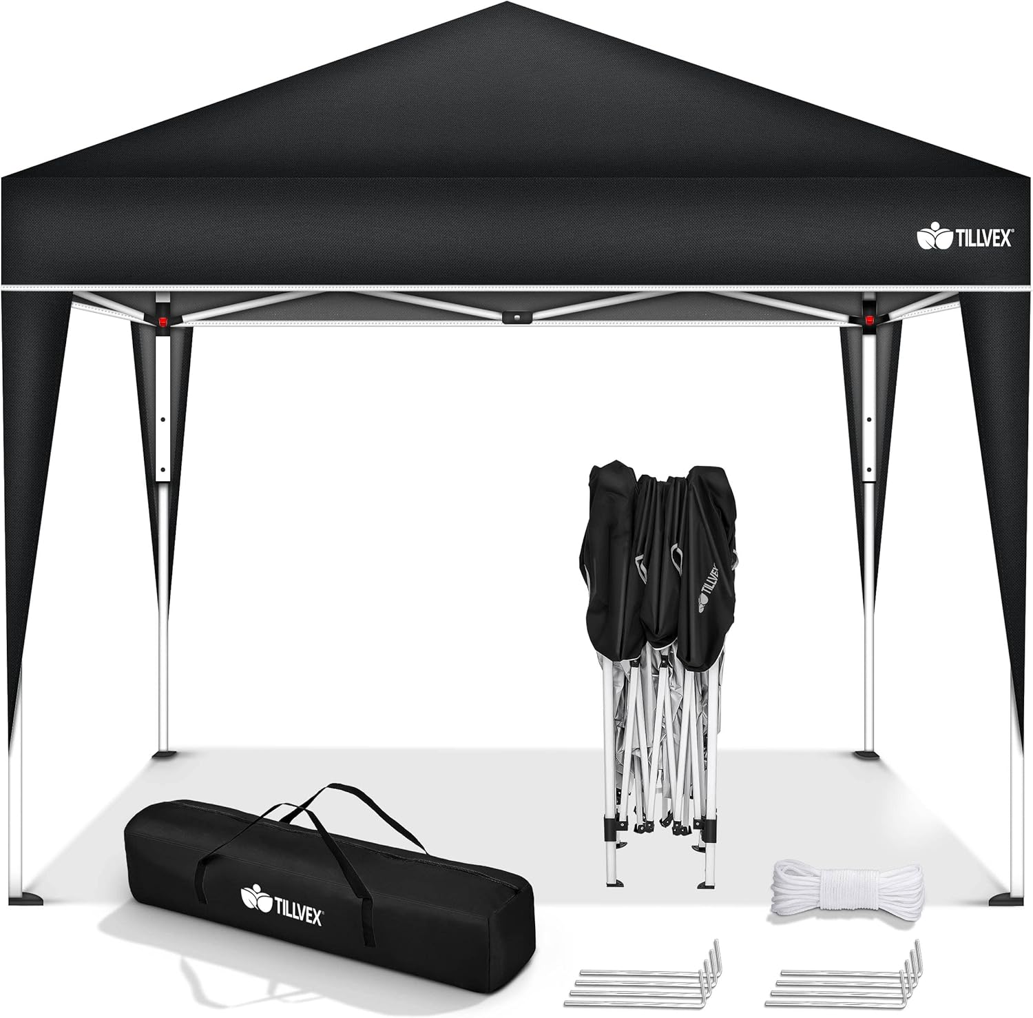 tillvex - tonnelle pliante 3x3m - réglable, UV 50+, sac transport