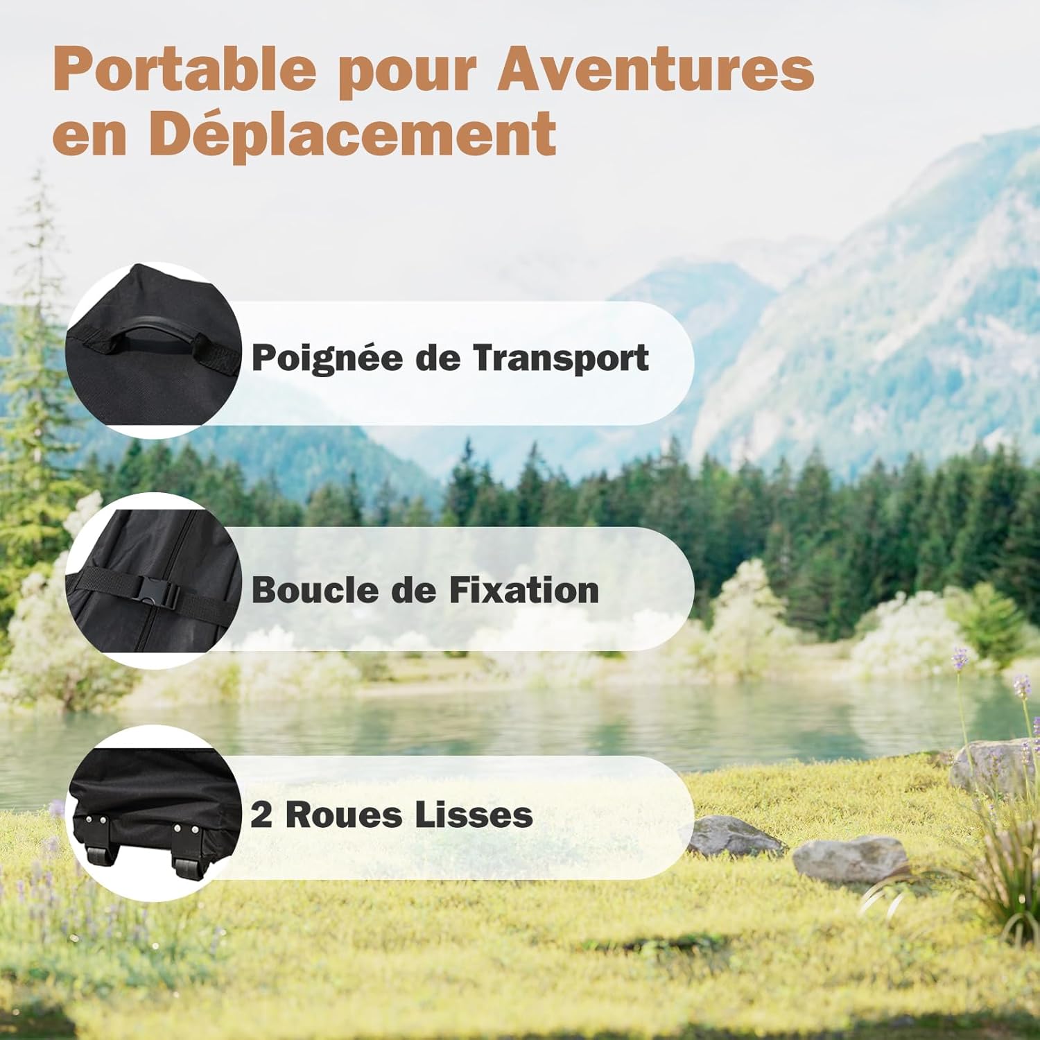 GOPLUS - Tonnelle pliante 3x4,5m - imperméable, réglable, sac inclus