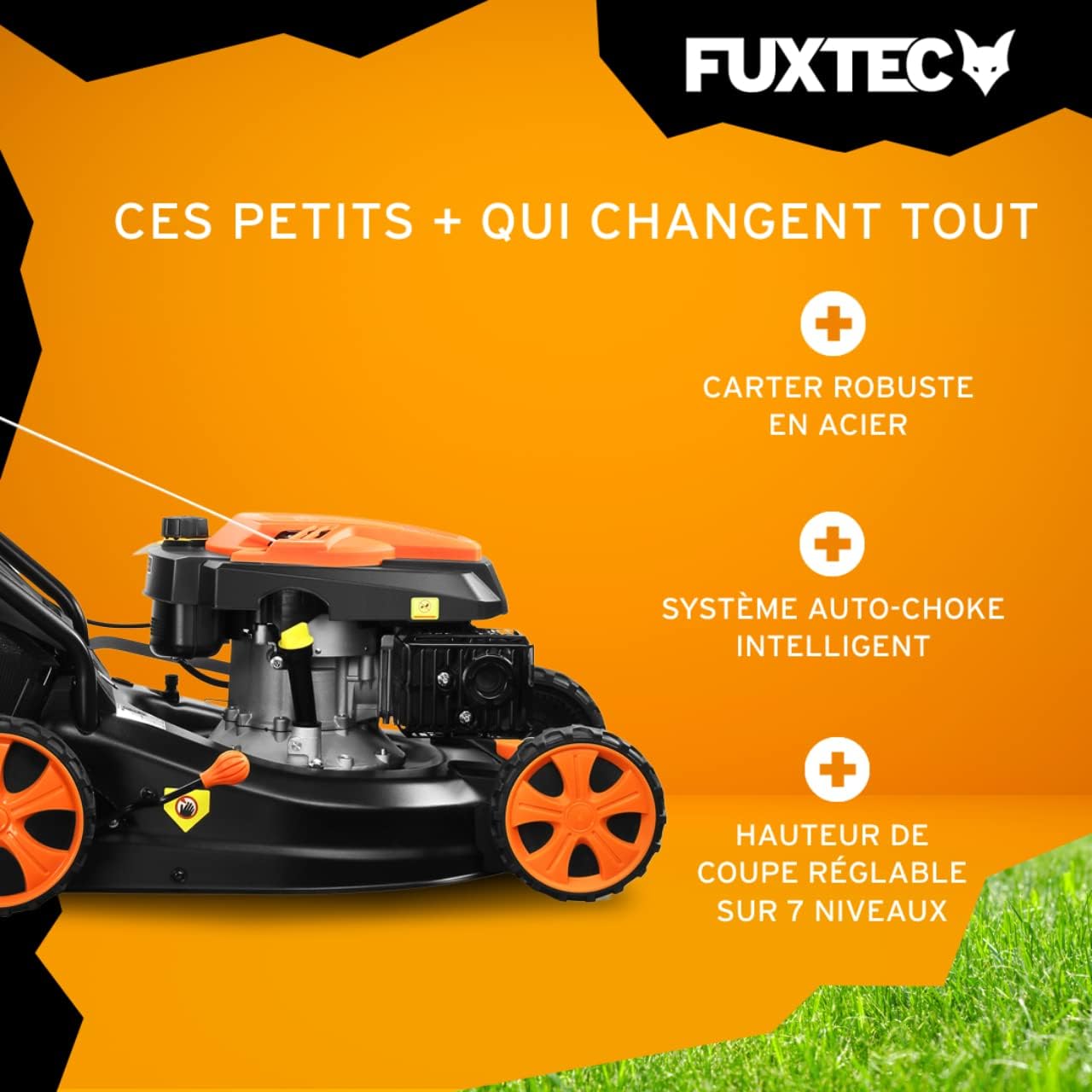 FUXTEC - tondeuse thermique série ECO - 46cm - 3en1, bac 50L, Easy Clean, FX-RM4646ECO