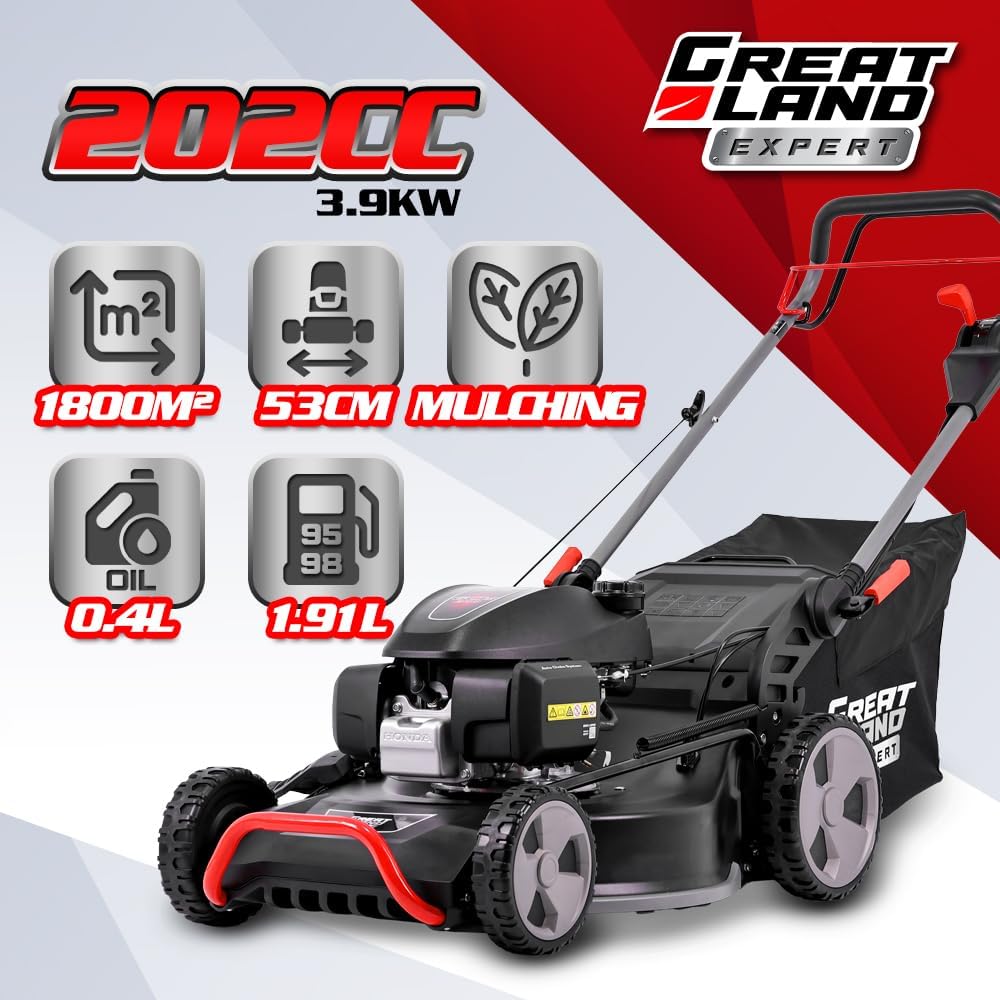 Honda - Tondeuse thermique tractée - 202CC - Mulching, éjection latérale, vitesse variable