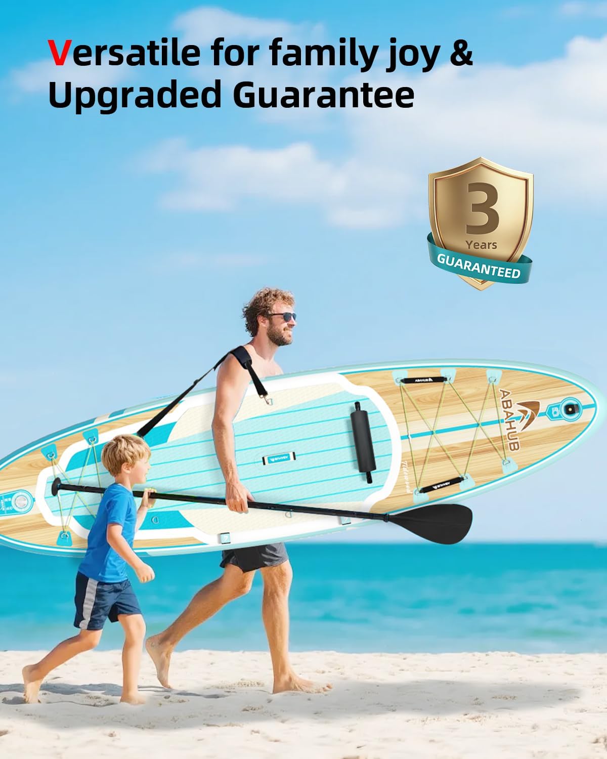 Abahub Paddle Gonflable Adulte avec Siege Stand Up Paddle Planche de Sup Ensemble de Planche de Stand Up Paddle, Bleu/Vert/Orange avec Pagaie Aluminium Réglable, Siège Kayak 320cmx 78/84cmx 15cm