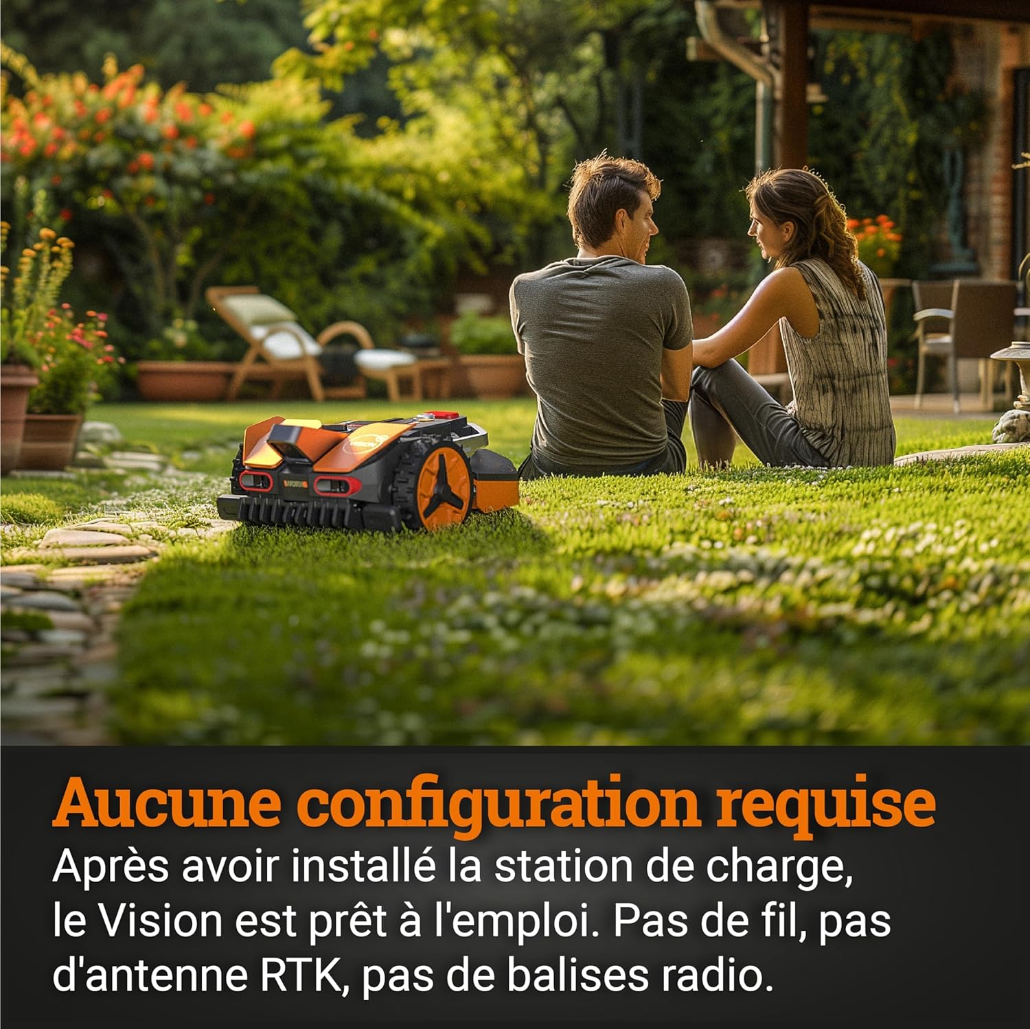 WORX - Landroid Vision série - 600 m² - caméra 4K, IA, multizone WR206E.1