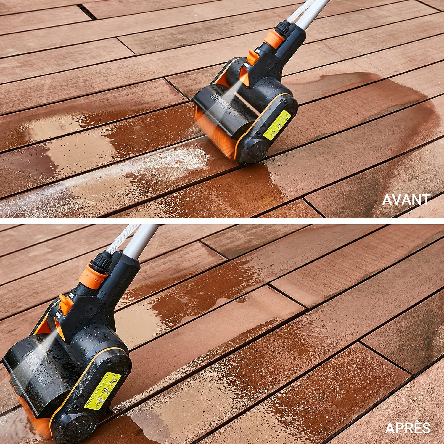 WORX - Brosse de nettoyage 20V - sans fil, 4Ah, chargeur rapide WG441E