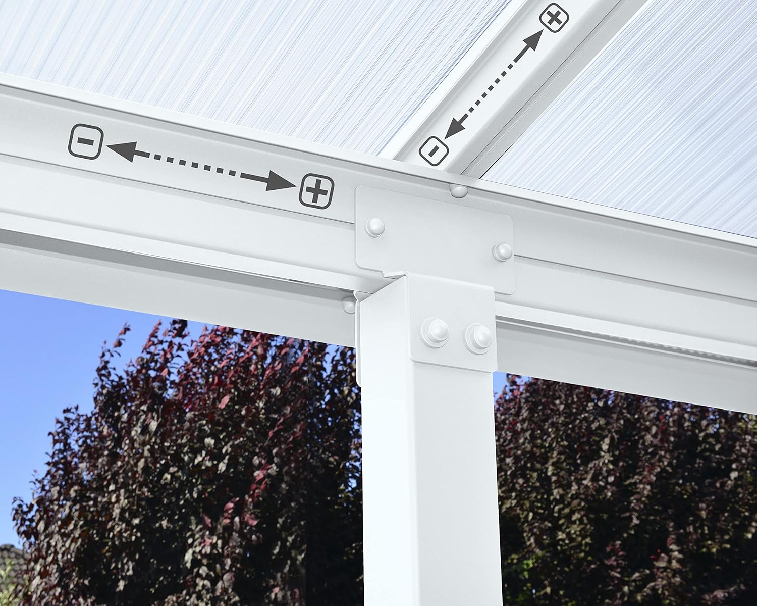 Palram - Olympia série - 3.05x3m - pergola alu/polycarbonate blanc