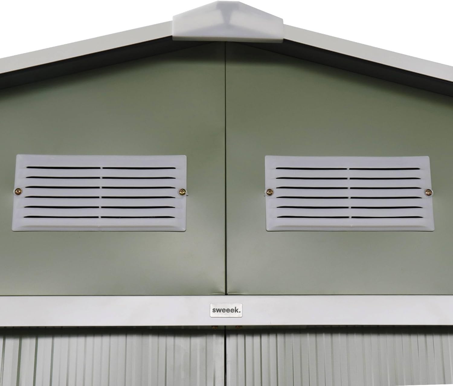 Alice's Garden - FERRAIN - 5,29m² - métal, double porte, fixation sol, vert et blanc