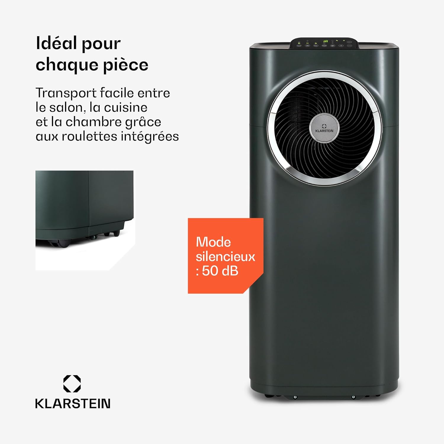 Klarstein - Kraftwerk Eco Smart 11 - 35-59 m² - 3-en-1, WiFi, silencieux