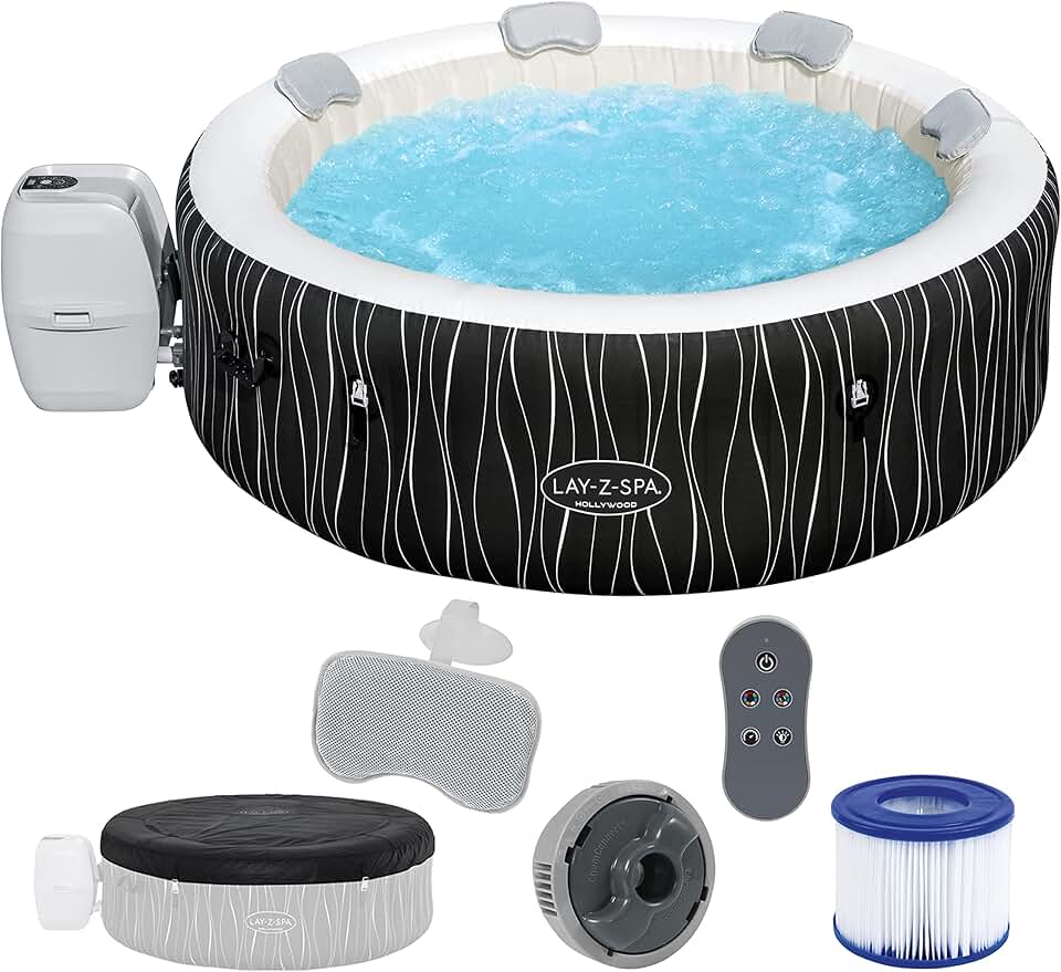 Bestway - LAY-Z-SPA Hollywood - 196x66cm - 4-6 personnes, Airjet