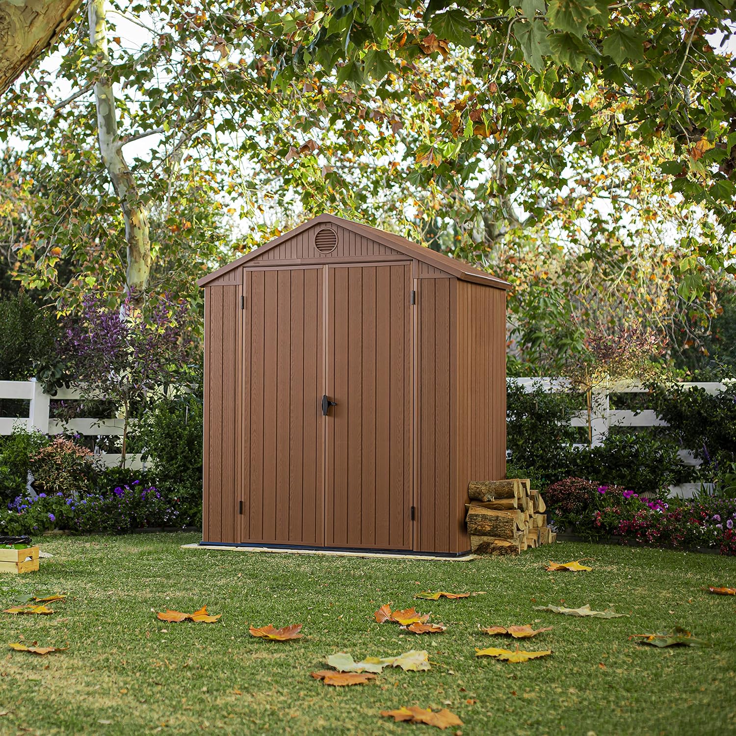 Keter - Darwin 64 - 2.2m² - abri de jardin en résine, couleur marron