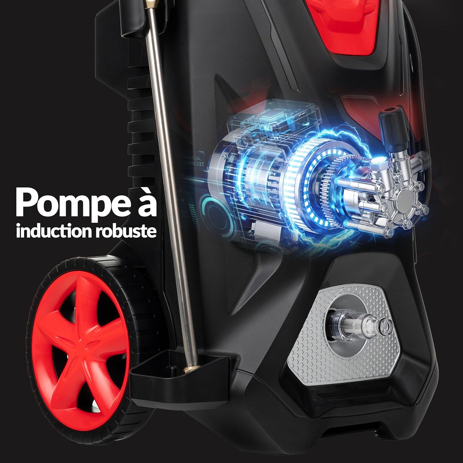 LEHMANN - Colorado - Nettoyeur haute pression 3000W, 260 bar, 492 l/h, induction, accessoires, 17m