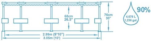 Bestway - Steel Pro Max piscine ronde - 305x76 cm - filtre cartouche