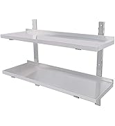 MOOTACO Étagère Murale INOX Cuisine Tablette Flottante Pose Murale Catering 2 Couches (120 * 30cm)