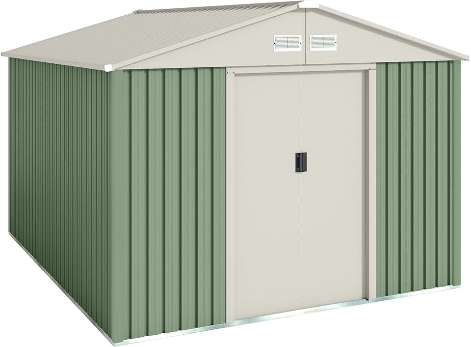Hoggar Abri de Jardin en métal 7.86 m2 - Garantie 10 Ans - 261x301x198cm