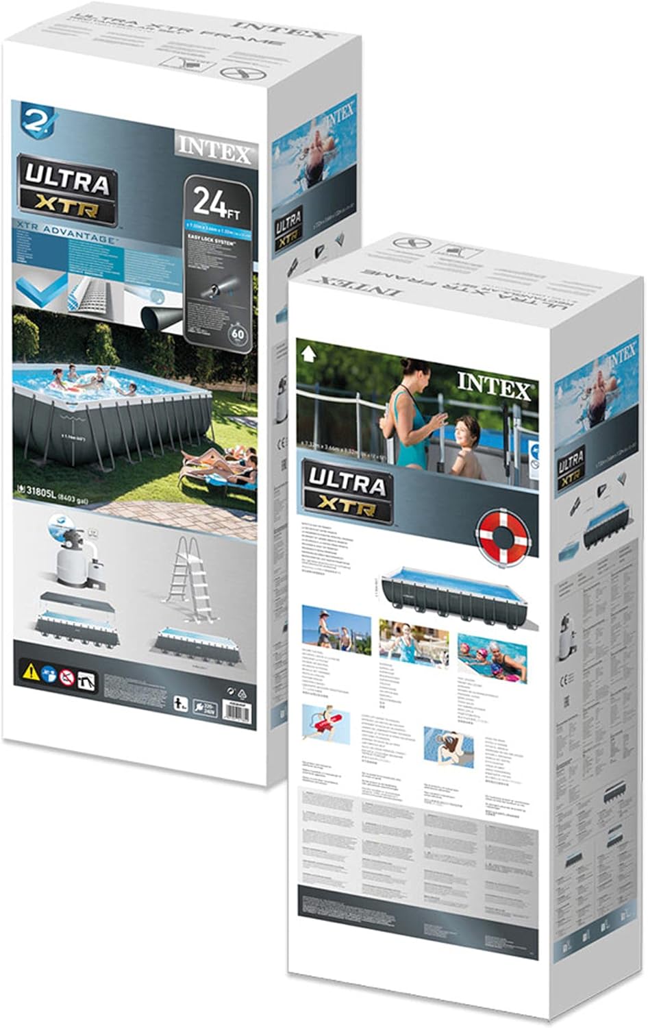 Intex 24Ft X 12Ft X 52In Ultra XTR Rectangular Pool Set