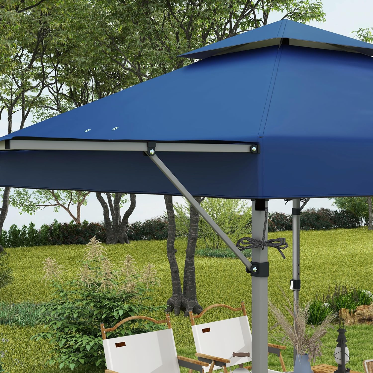 Outsunny - Barnum pliant jardin série Pop-up - 5x3m - 2 parois, sac à roulettes, tissu Oxford