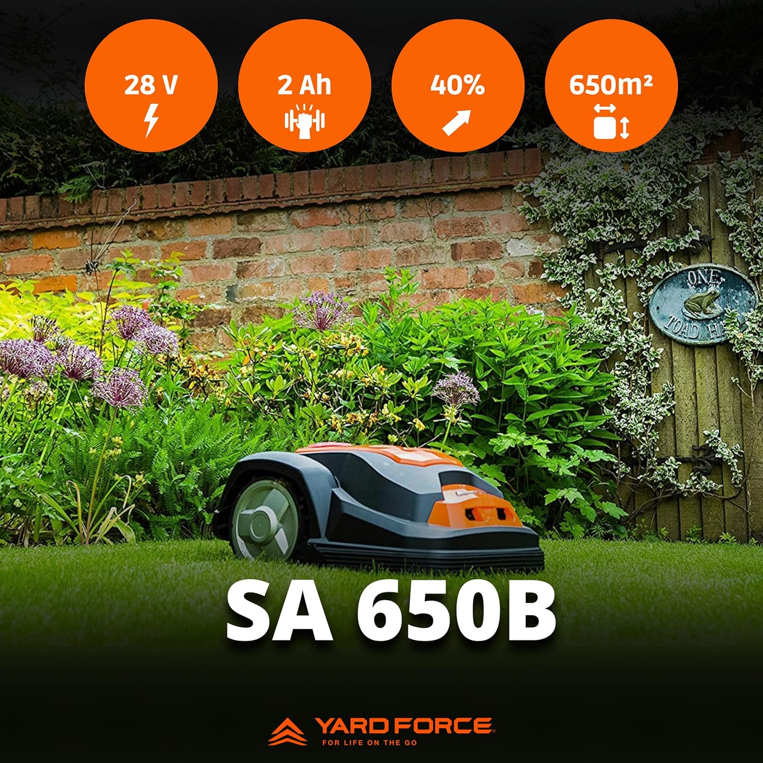 Yard Force - SA650B Série - 650m² - Capteurs obstacles et soulèvement