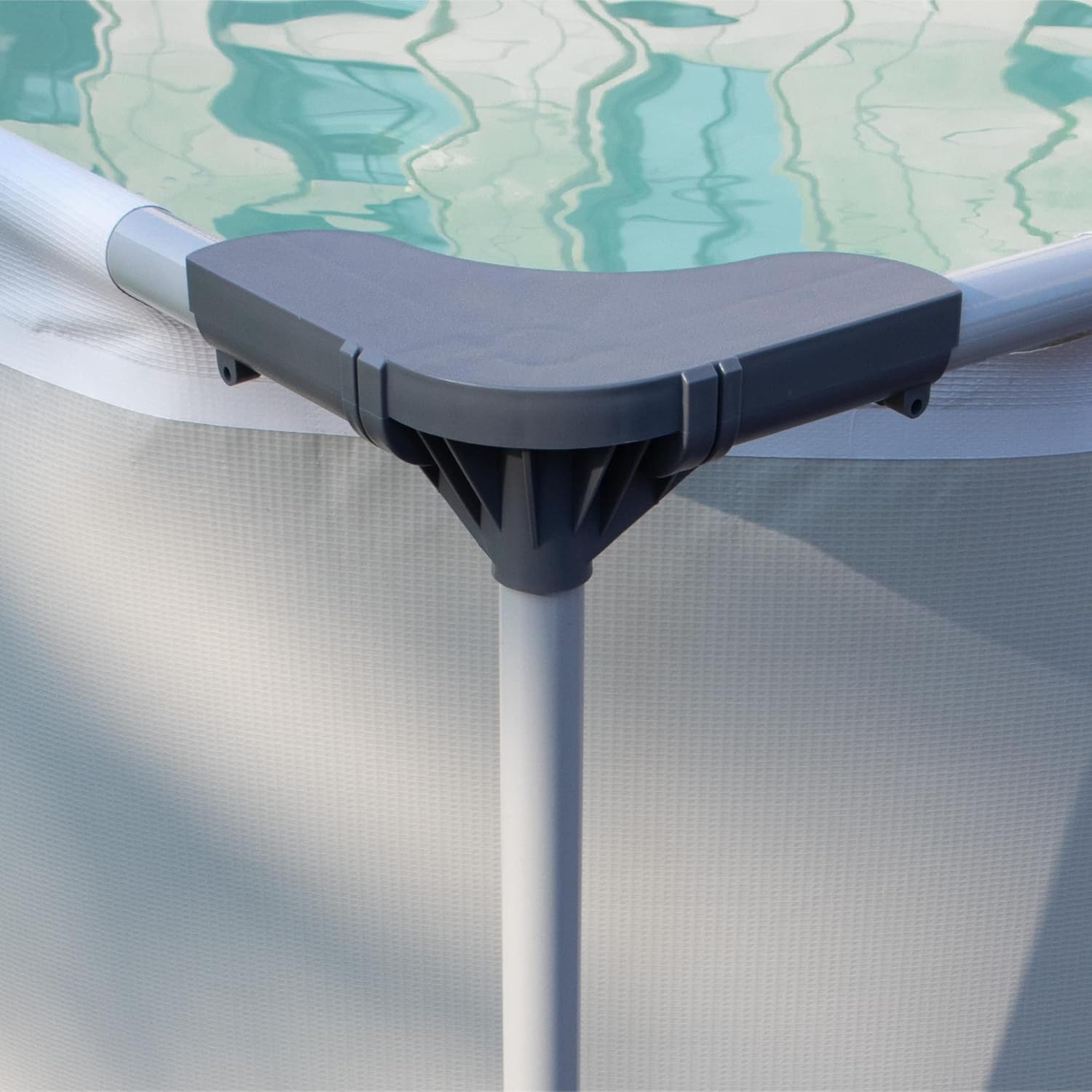 Avenli - Piscine rectangulaire structurelle - gris - montage facile