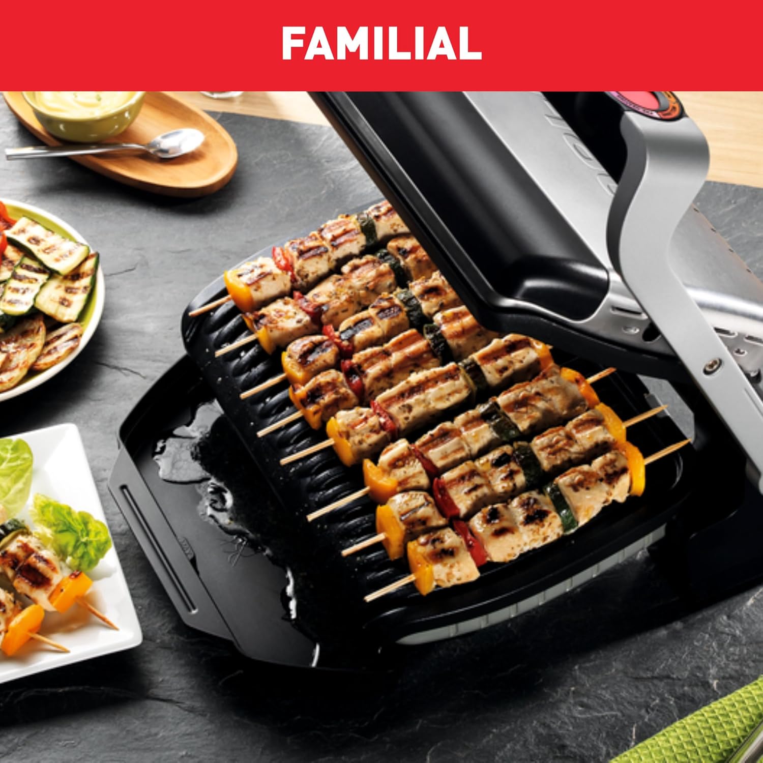 Tefal - Optigrill+ série - 4 personnes, 6 programmes, mode manuel - GC712D12