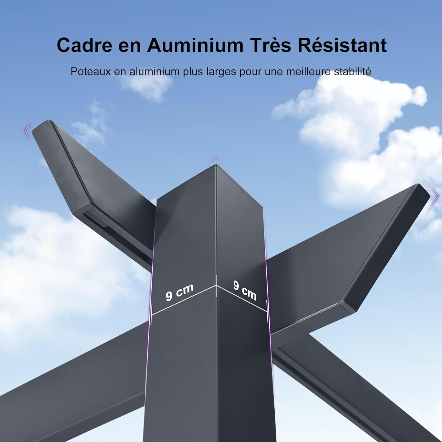 PURPLE LEAF - Pergola Kaki - 4x3m aluminium, toit rétractable, imperméable