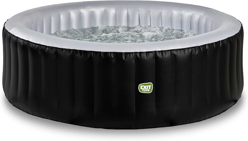 EXIT Toys - Silver Classic Spa - 204x65cm - 4 places, chauffage, 140 jets d'air, filtration
