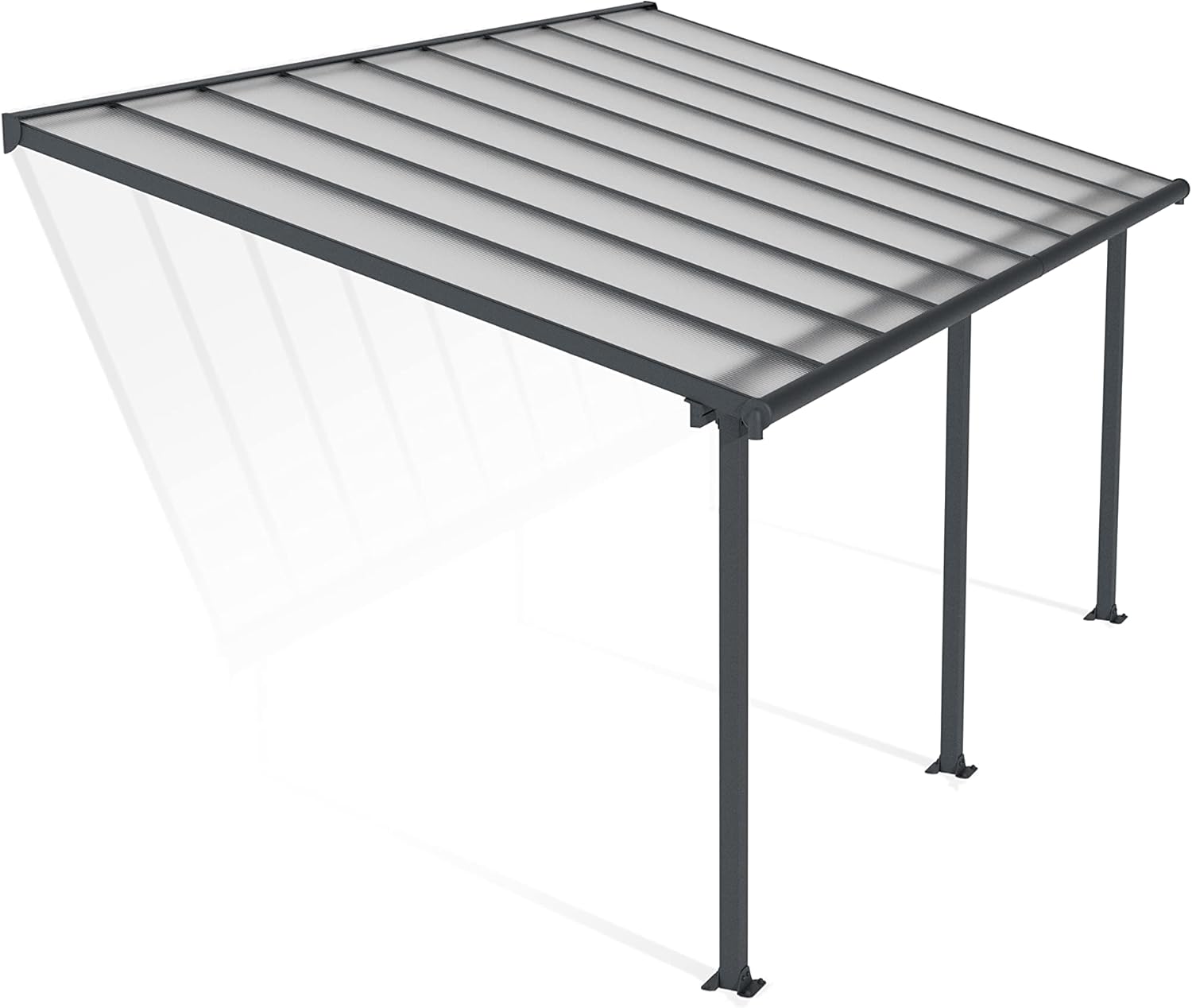 Canopia by Palram - Olympia - 16.4m² - aluminium & polycarbonate, terrasse, gris